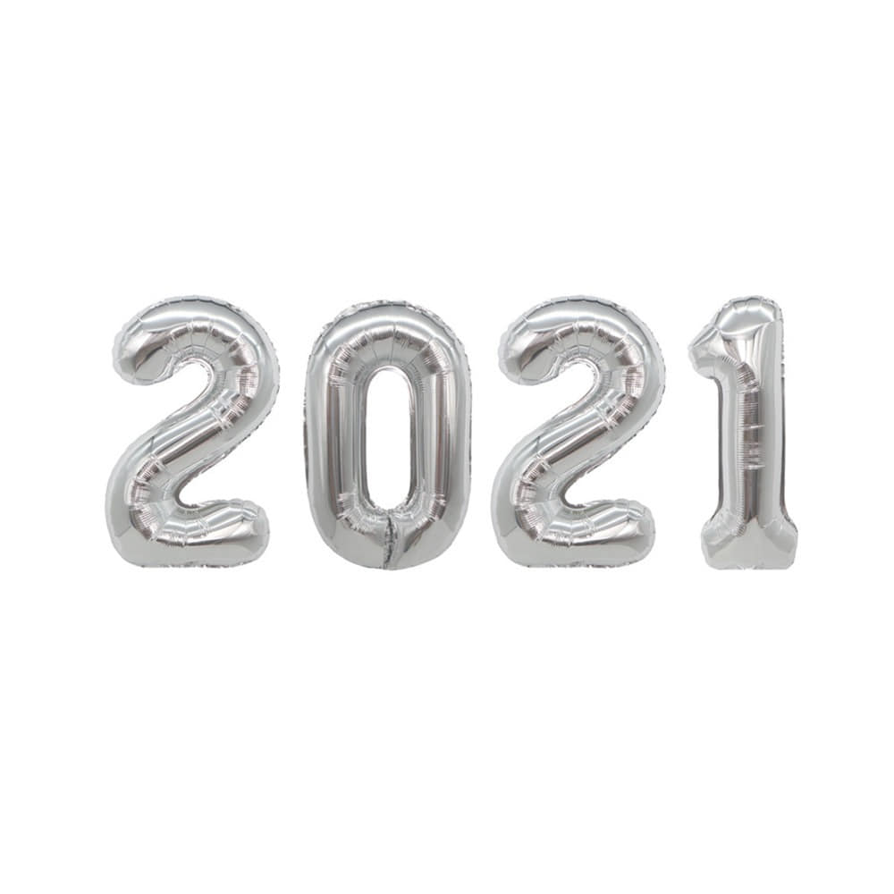 2021이니셜은박풍선세트(소-실버)16인치-새해풍선
