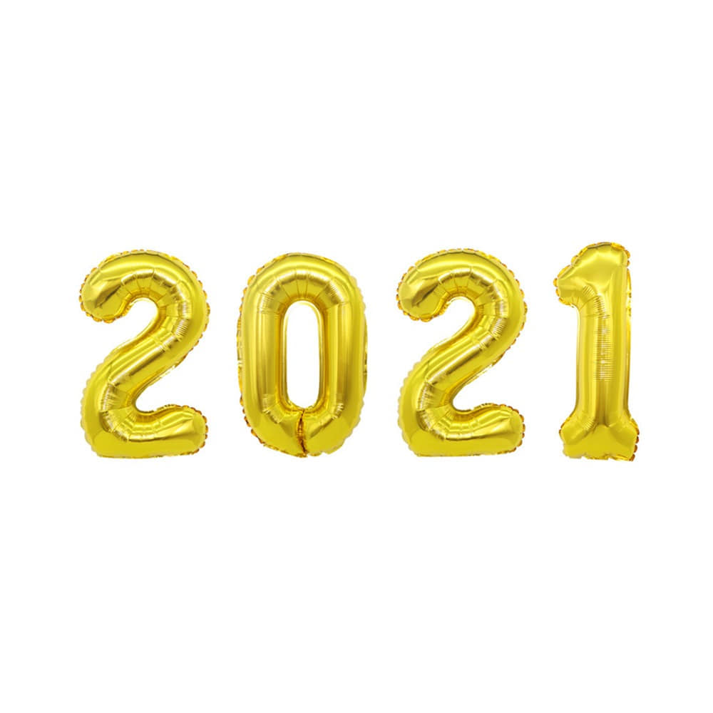 2021이니셜은박풍선세트(소-골드)16인치-새해풍선