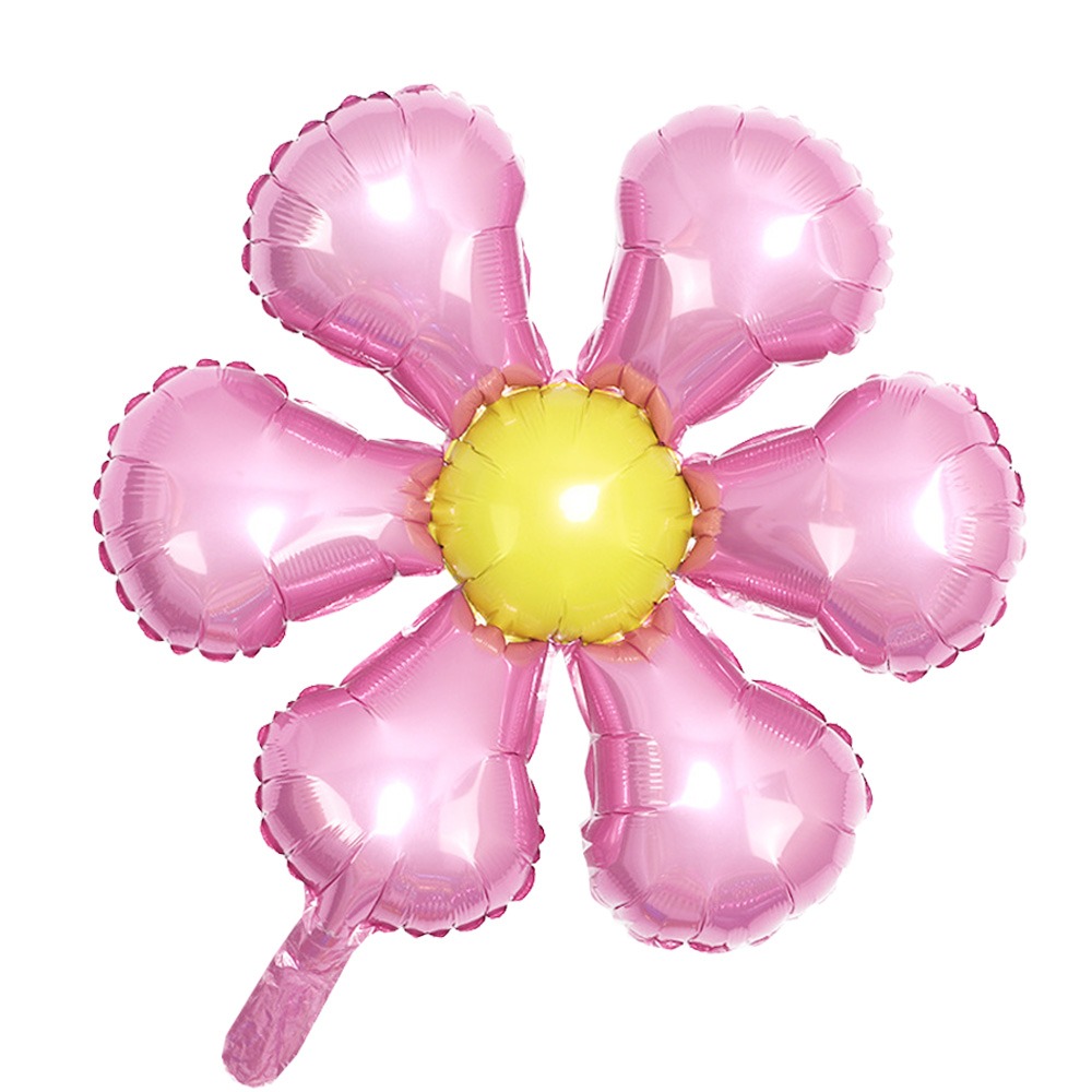 풍선대통령 여섯꽃잎 플라워 은박풍선 핑크