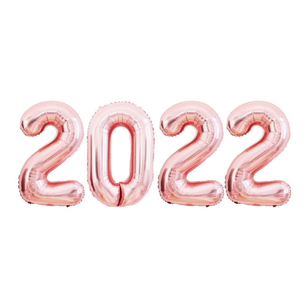 2022이니셜은박풍선세트(소-로즈골드)16인치_새해숫자풍선