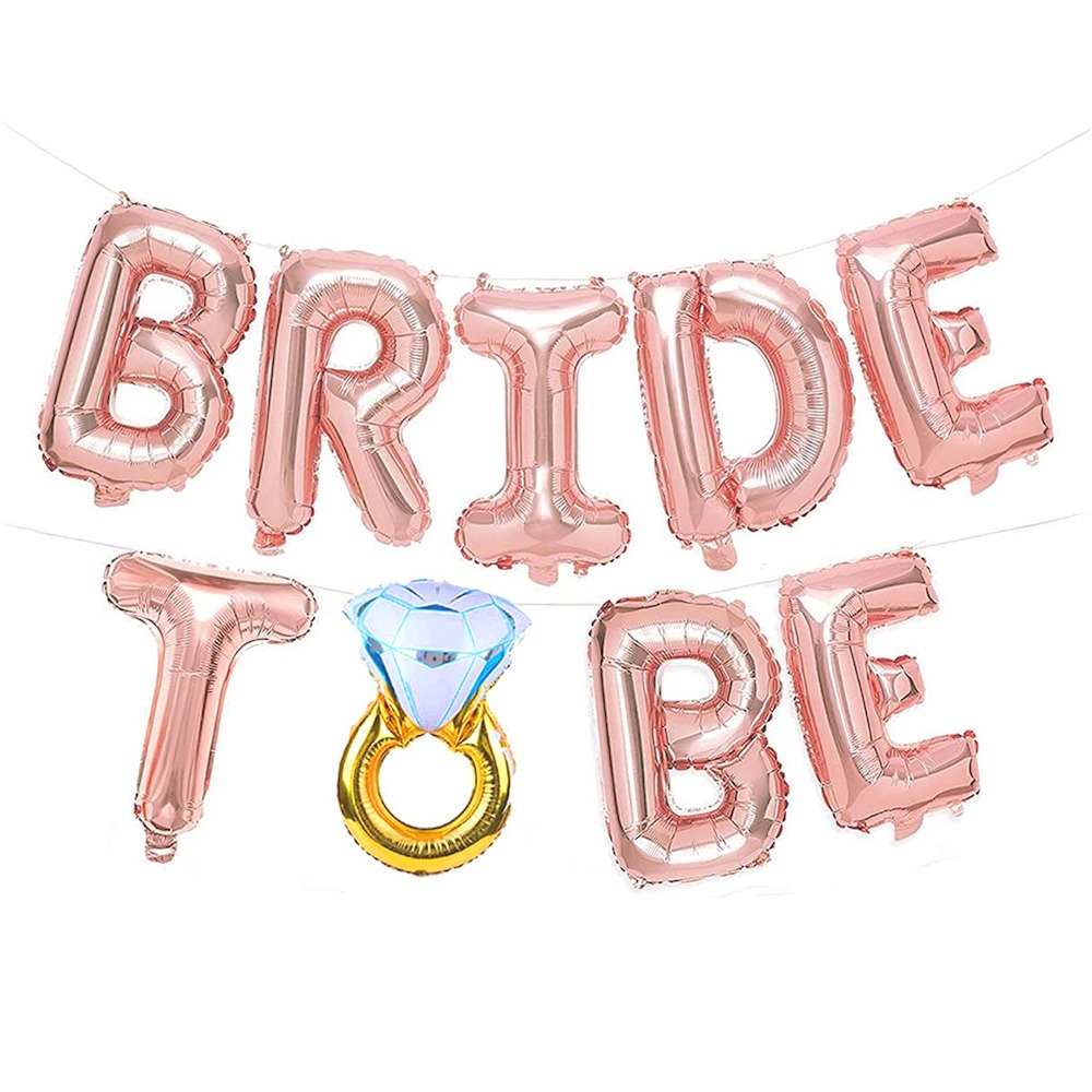 BRIDE TO BE 이니셜 은박풍선-예비신부 축하풍선