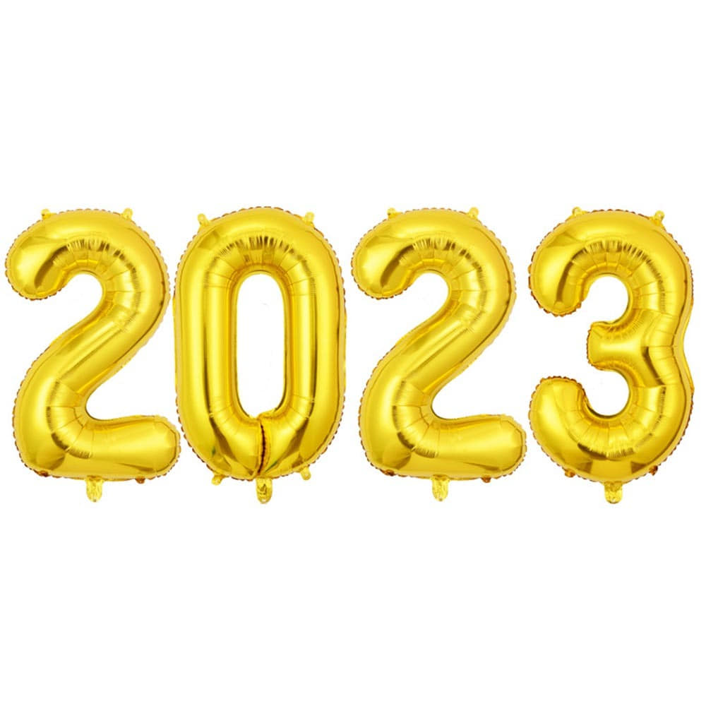 2023이니셜은박풍선세트(소-골드)16인치_새해숫자풍선